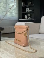 CHANEL Shiny Calfskin Quilted Mini 22