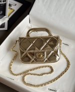 CHANEL Clutch with Chain Mirror Calfskin