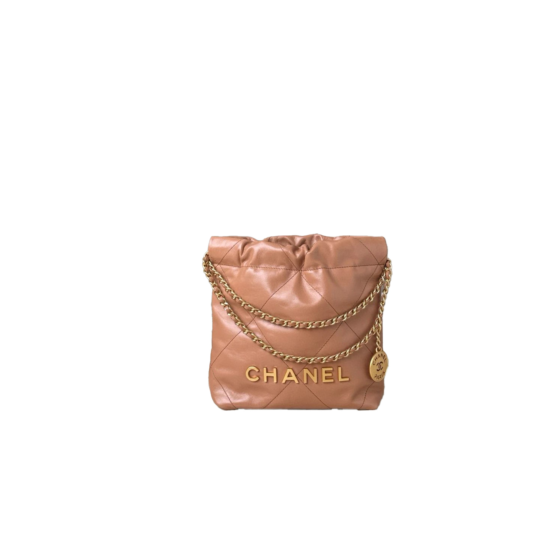 CHANEL Shiny Calfskin Quilted Mini 22