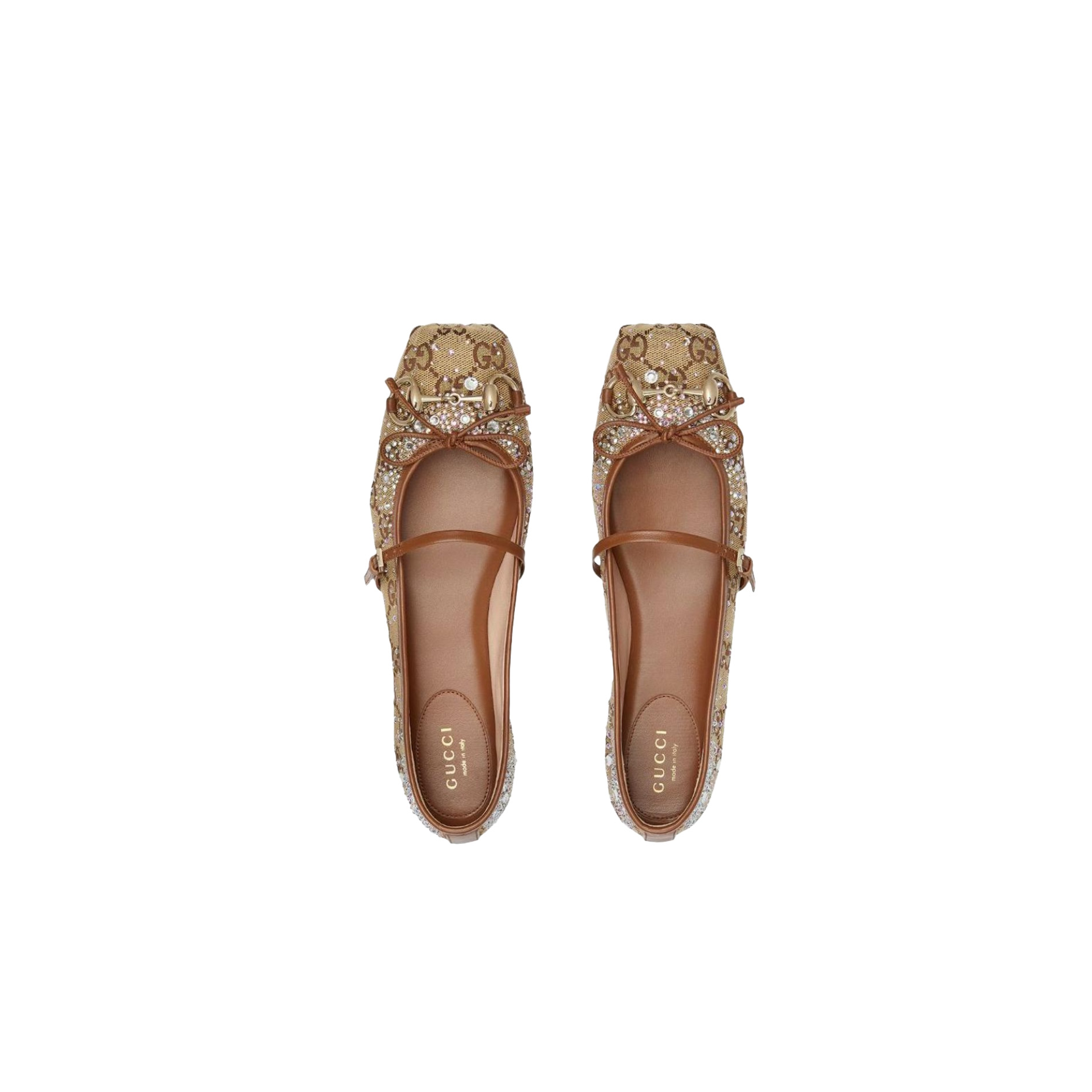 GUCCI Crystal Horsebit ballet flat