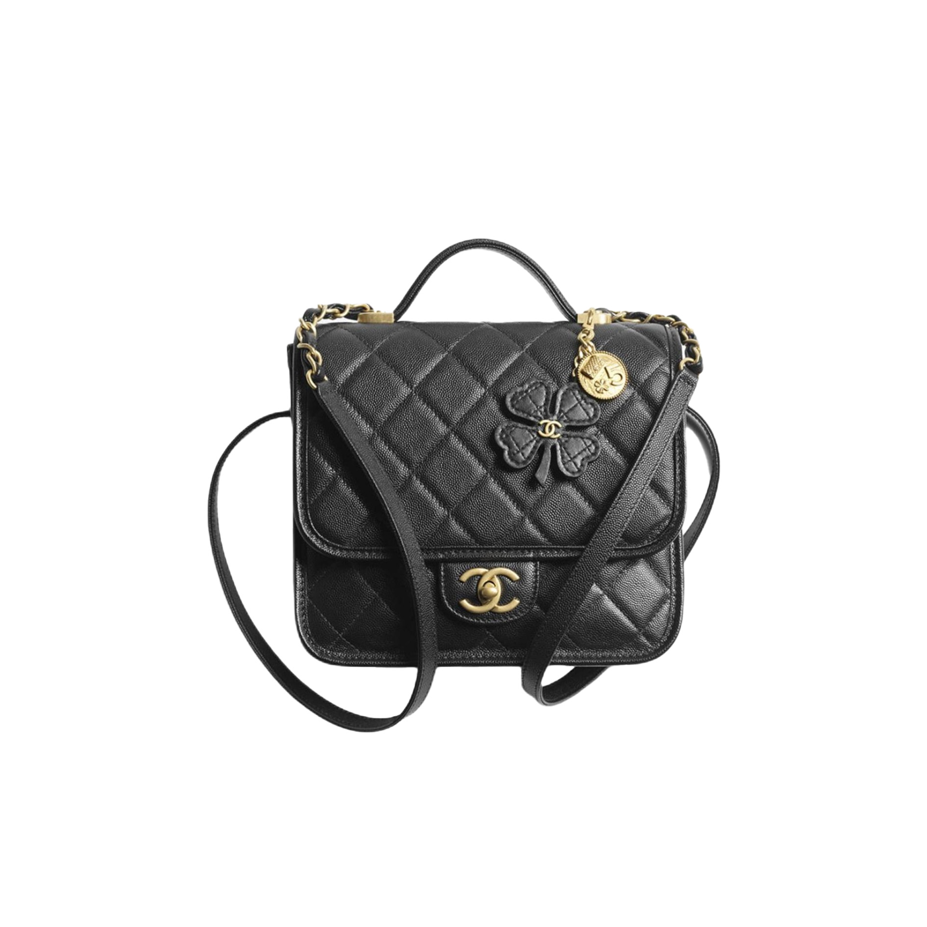 CHANEL 25B Backpack Grained Shiny Calfskin