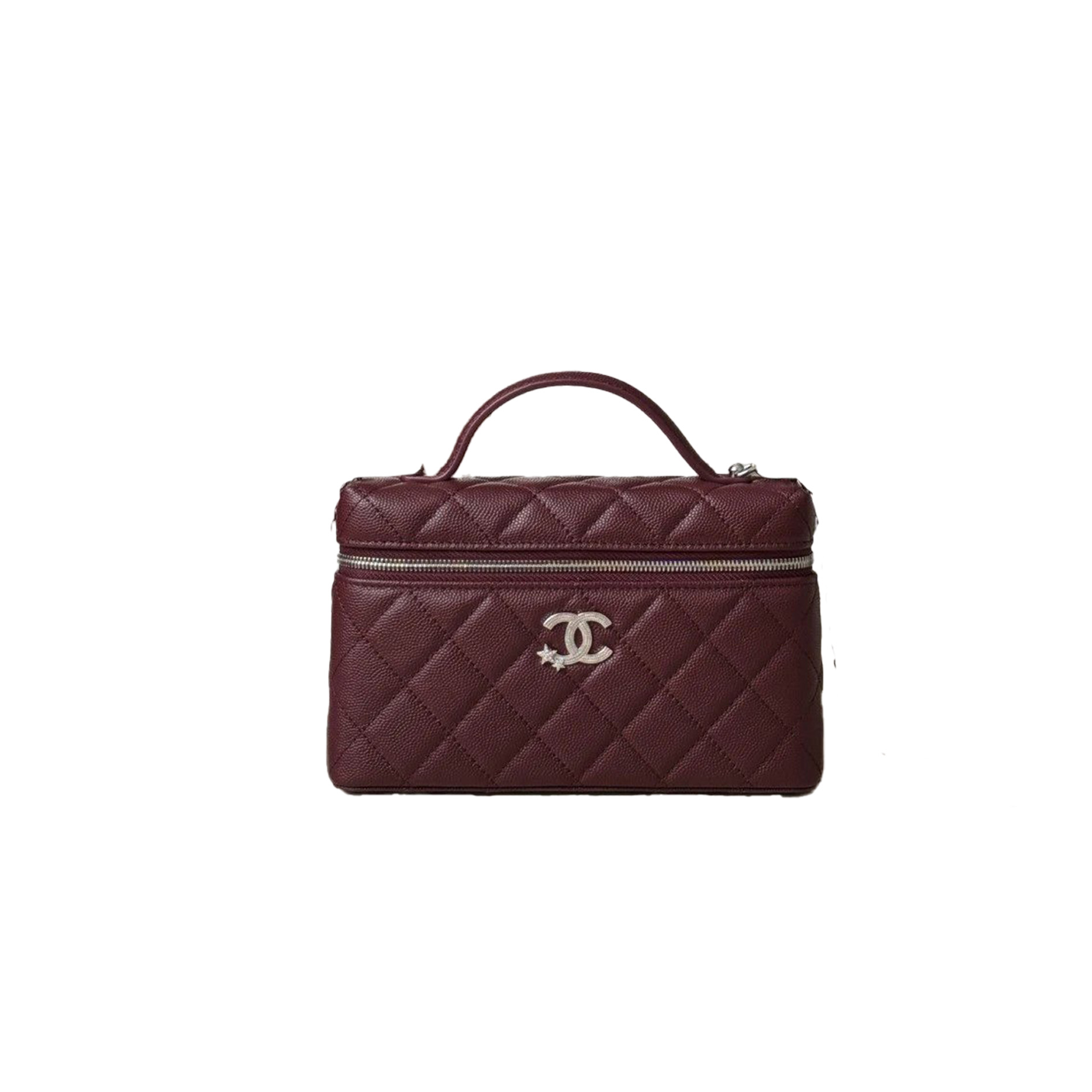 CHANEL Vanity with Chain Dark Red